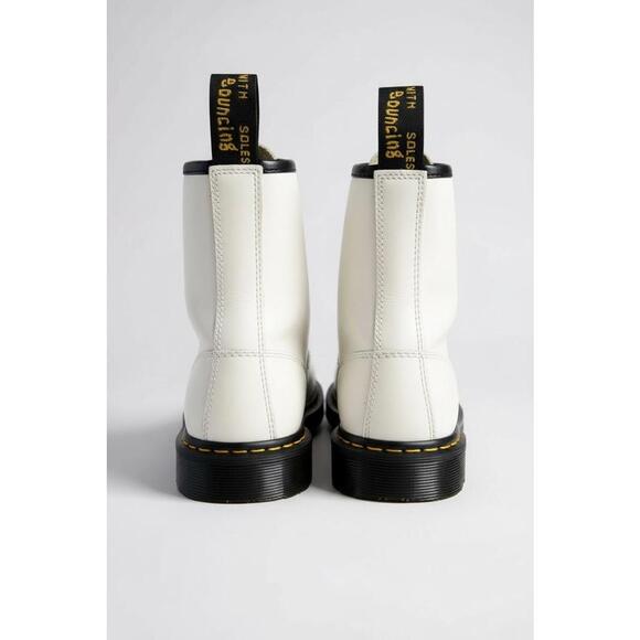 Dr. Martens Zavala White Leather Lace-Up Combat Boots – Women’s 10 - Picture 4 of 7